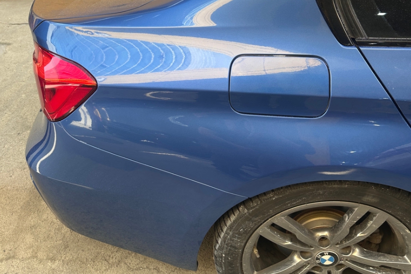 BMW 320i 신품 뒤범퍼 교체와 도색 작업 5번째 작업 사진 성수역